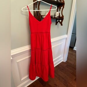 Impeccable Pig Midi Red Dress Size S